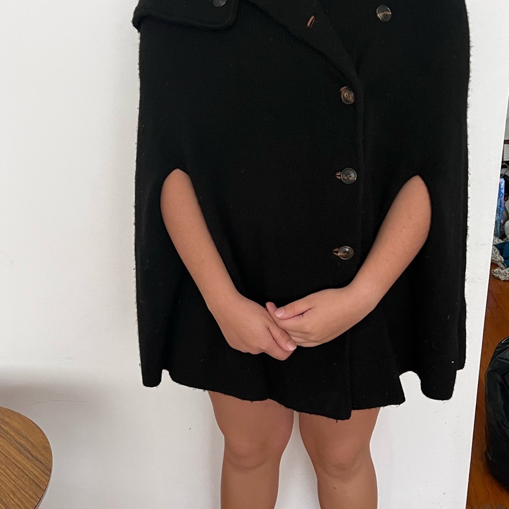 Ralph Lauren Black Buttoned Mini Skirt